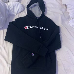 small black champion hoodie